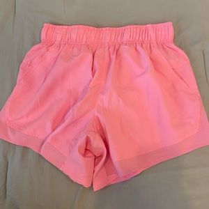 pink athletic shorts